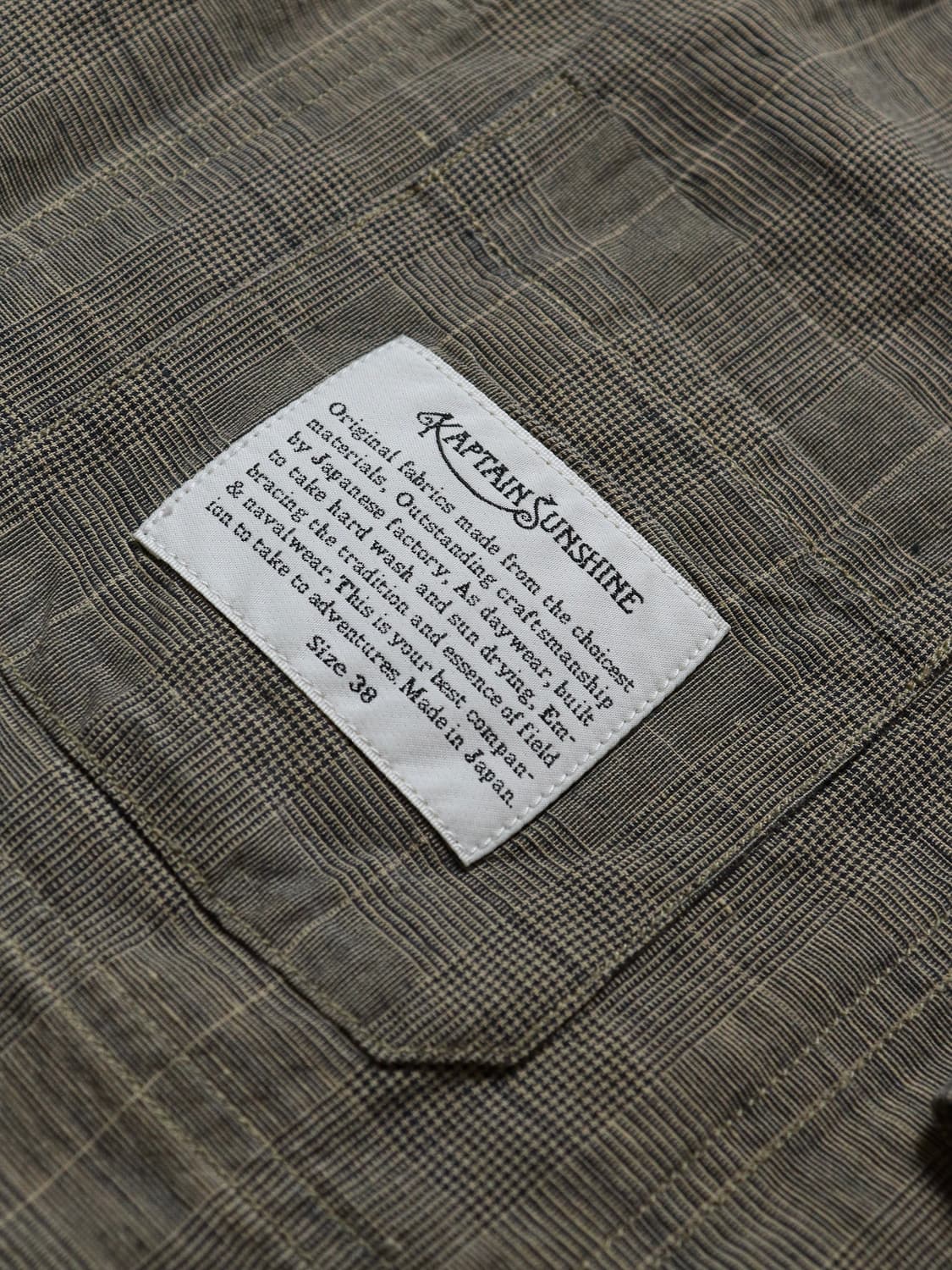 KAPTAIN SUNSHINE Glen Check Stand Collar 상품이미지7