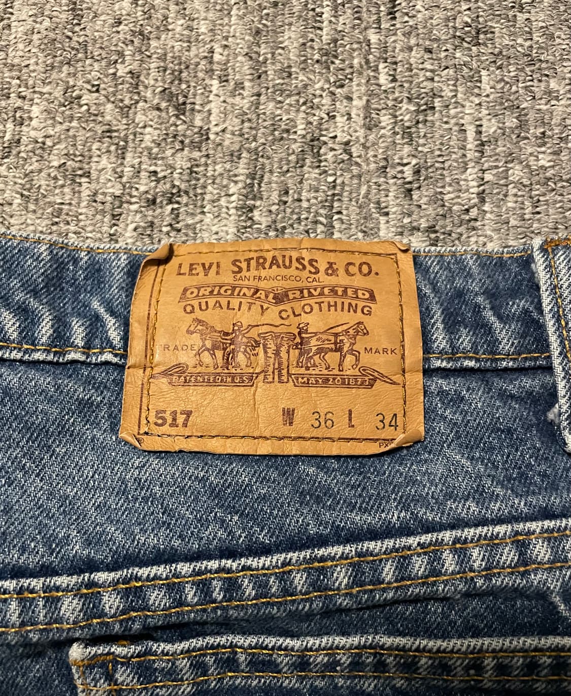 90s 리바이스 517 오렌지탭 데님 [36X34] 상품이미지4