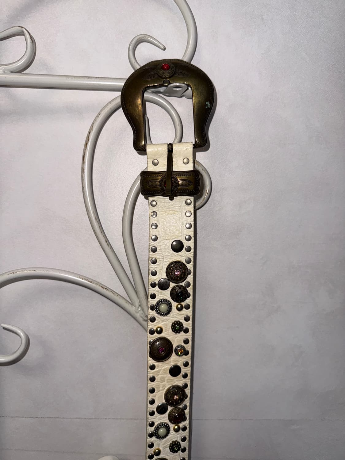 Ivory bold antique stud charm cubic belt 상품이미지5