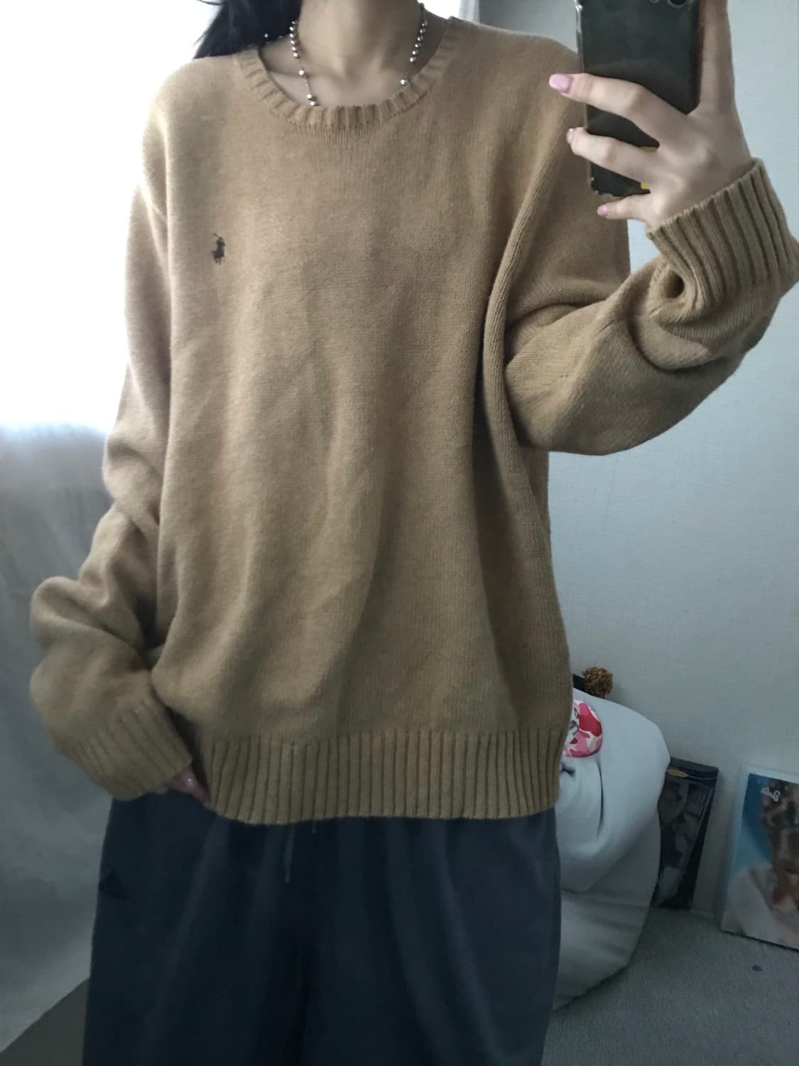폴로 베이지 니트 상품이미지4