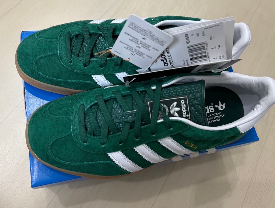 (새상품 245) 아디다스 가젤 인도어 그린 상품이미지3