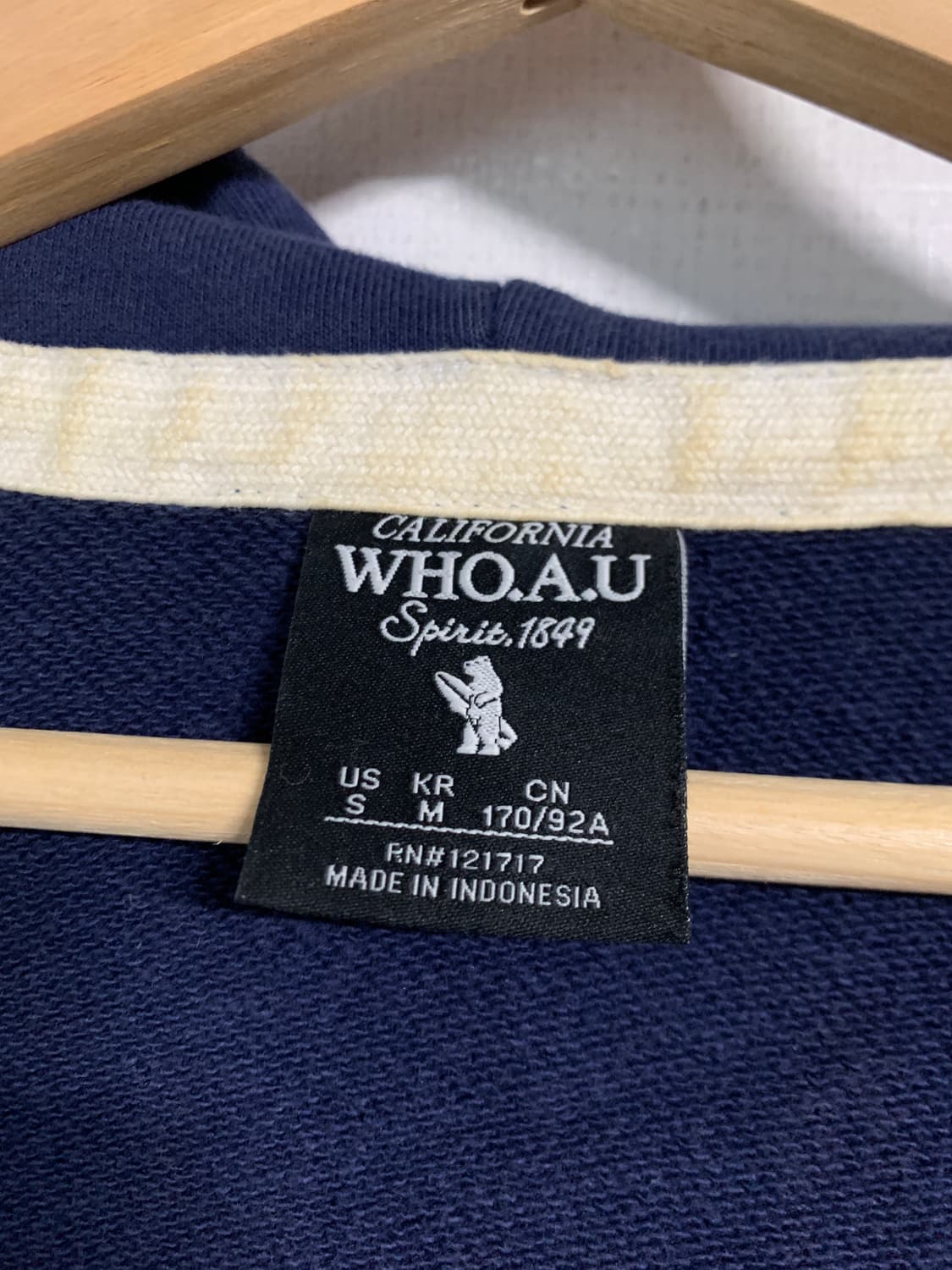 후아유 네이비 후드집업 M 상품이미지4