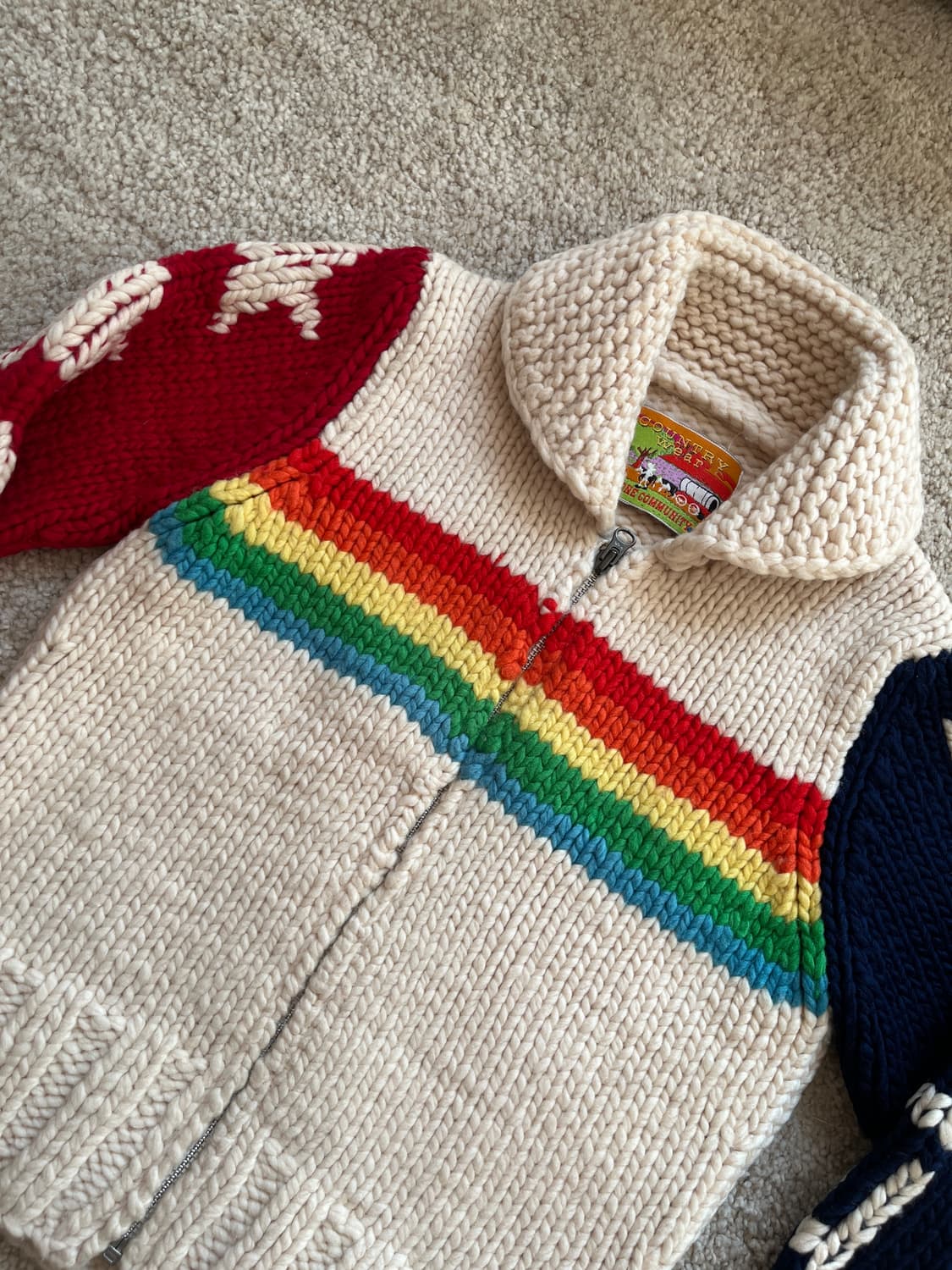 히스테릭 글래머 오존 커뮤니티 아카이브 카우틴 니트 스웨터 자켓 상품이미지2