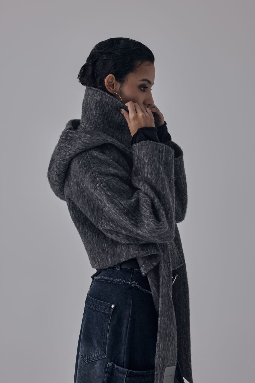 트리밍버드 Hoddie Muffler setup Crop Coat 상품이미지4