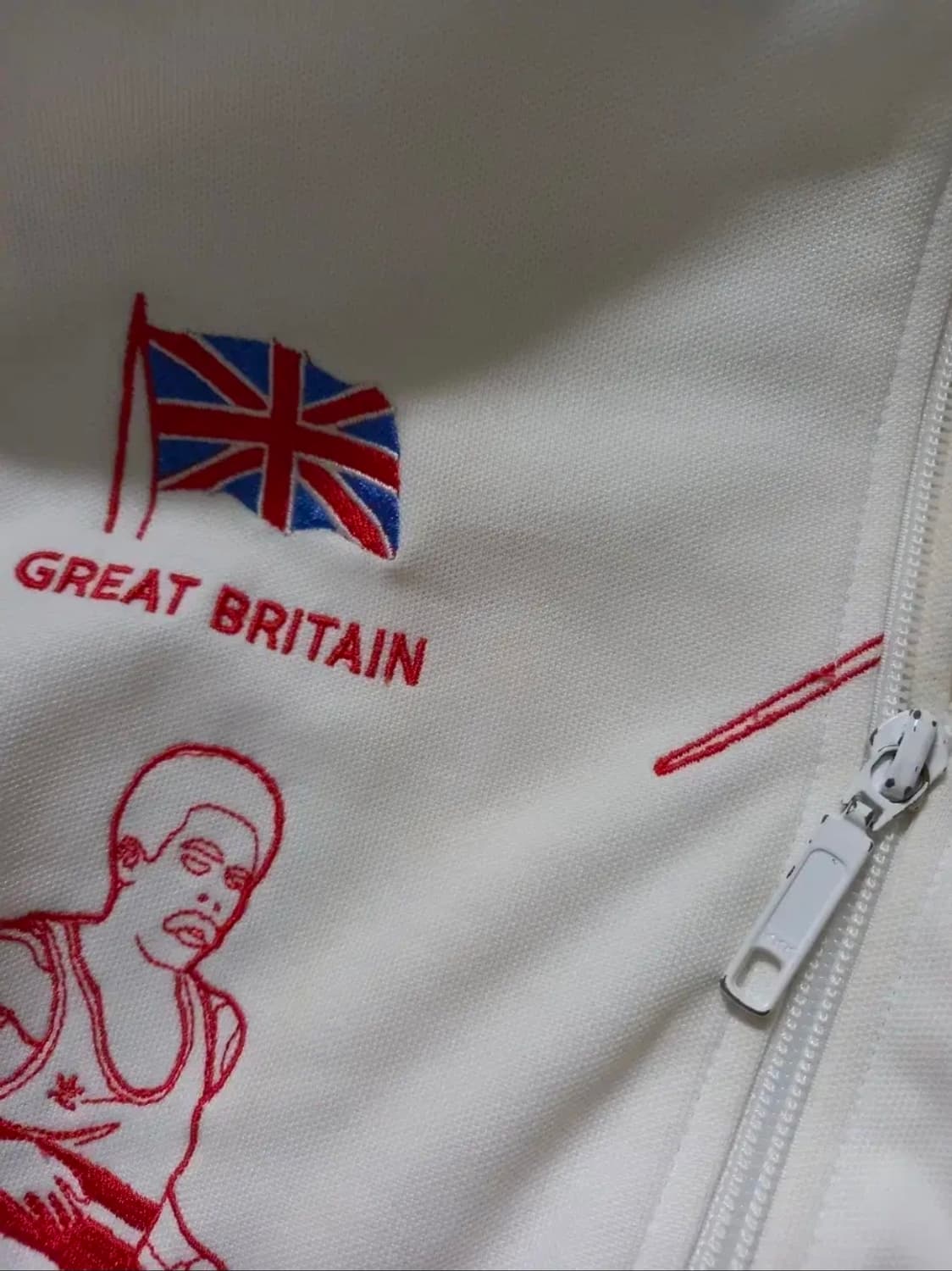 아디다스 영국 톰슨 화이트 트랙탑 저지 져지집업 90/S 상품이미지3