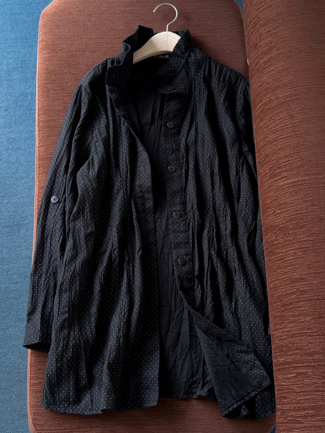 65/35 Light fabric crinkled loose shirt  상품이미지3