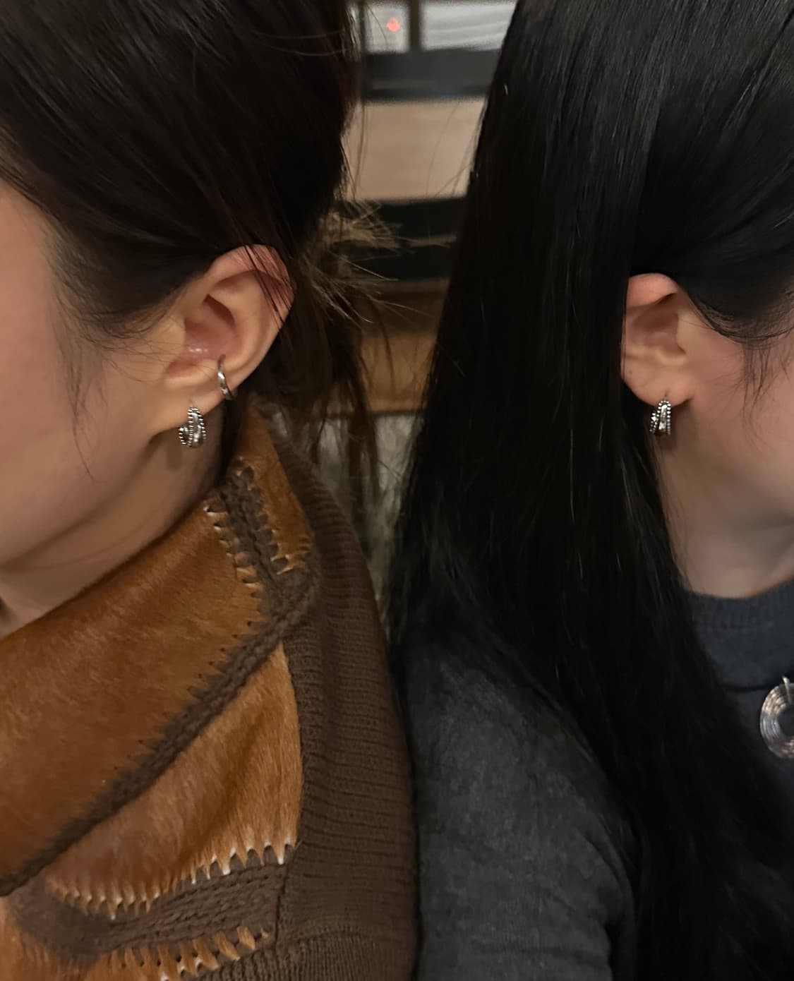 Beaded Edge 925Silver Hoop Earring 상품이미지8