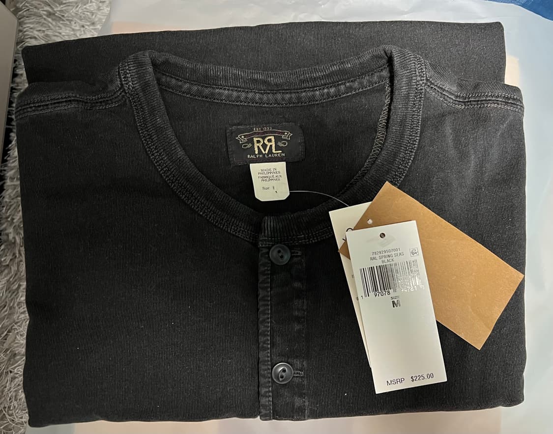 RRL 더블알엘 인디고 저지 헨리셔츠 M 상품이미지1