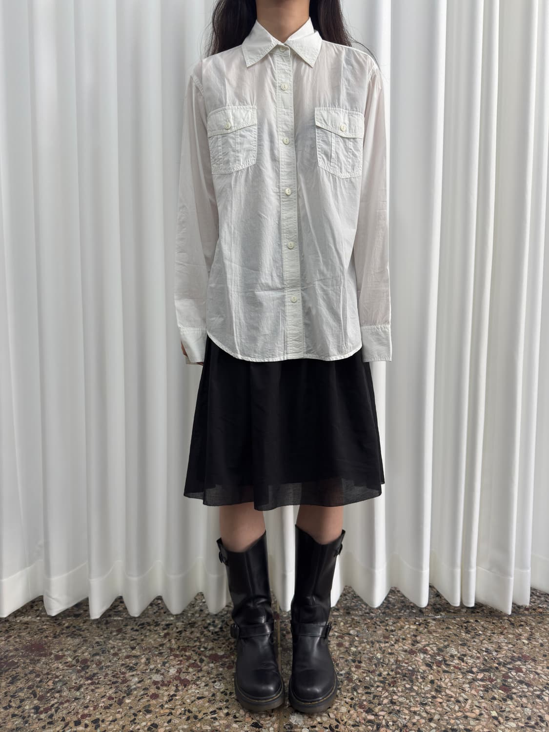 ingni white pocket button shirt 상품이미지3