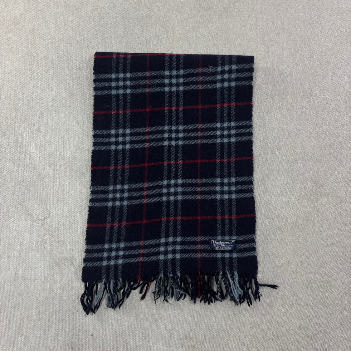 버버리 노바체크 램스울 네이비 머플러 상품이미지2