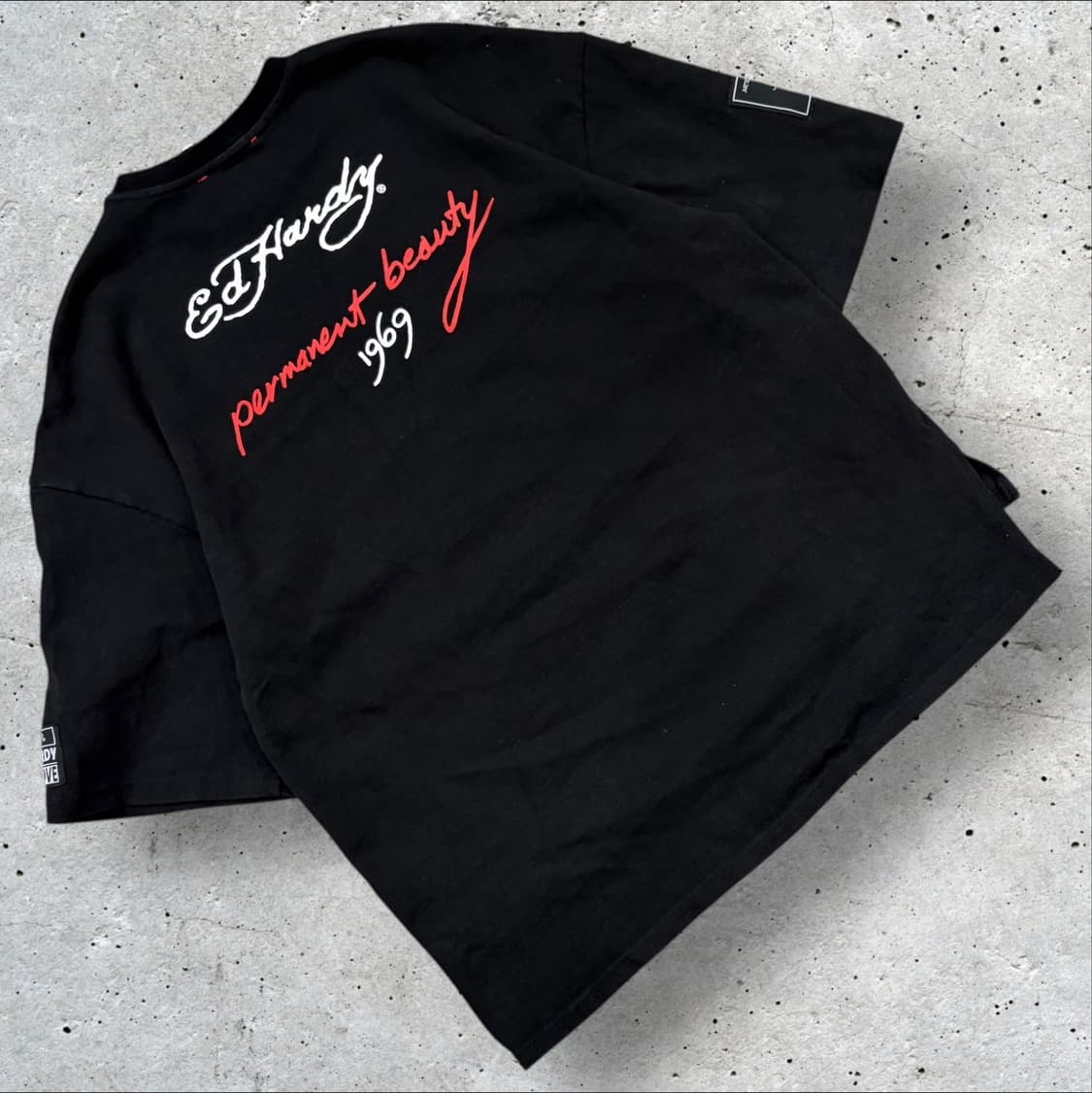 [L] 에드하디 블랙 반팔 티셔츠 프린팅 B421 상품이미지2