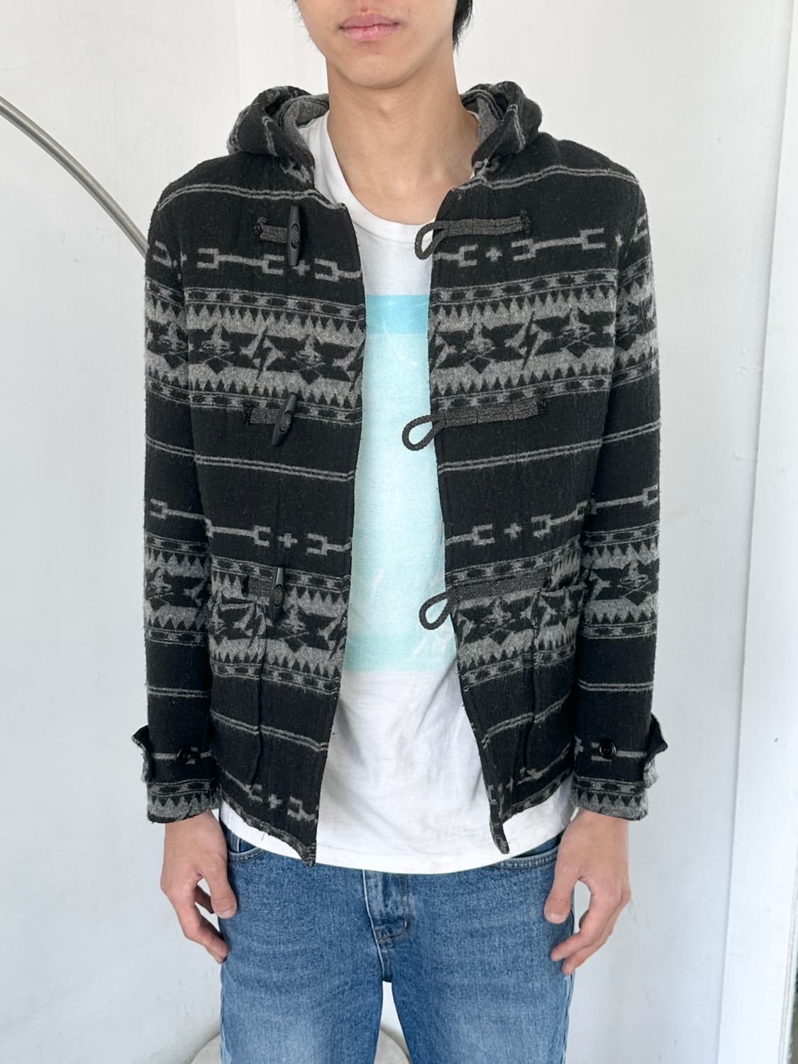 14fw 히스테릭 글래머 노르딕 울 후드 더플 코트 상품이미지1