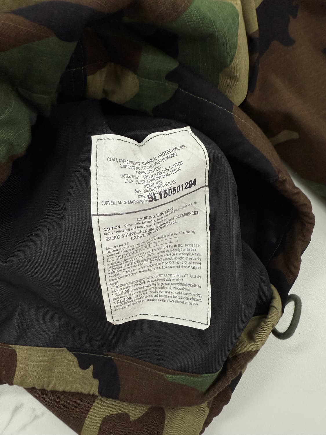 US Military 우드랜드 스탠실 화생방 자켓 상품이미지4