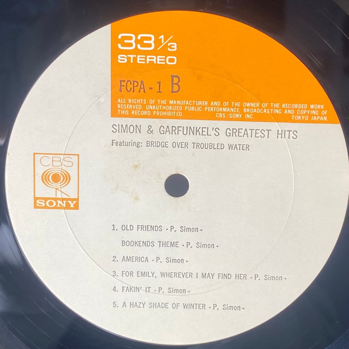 (중고LP-포크) Simon & Garfunkel -Hits 상품이미지5