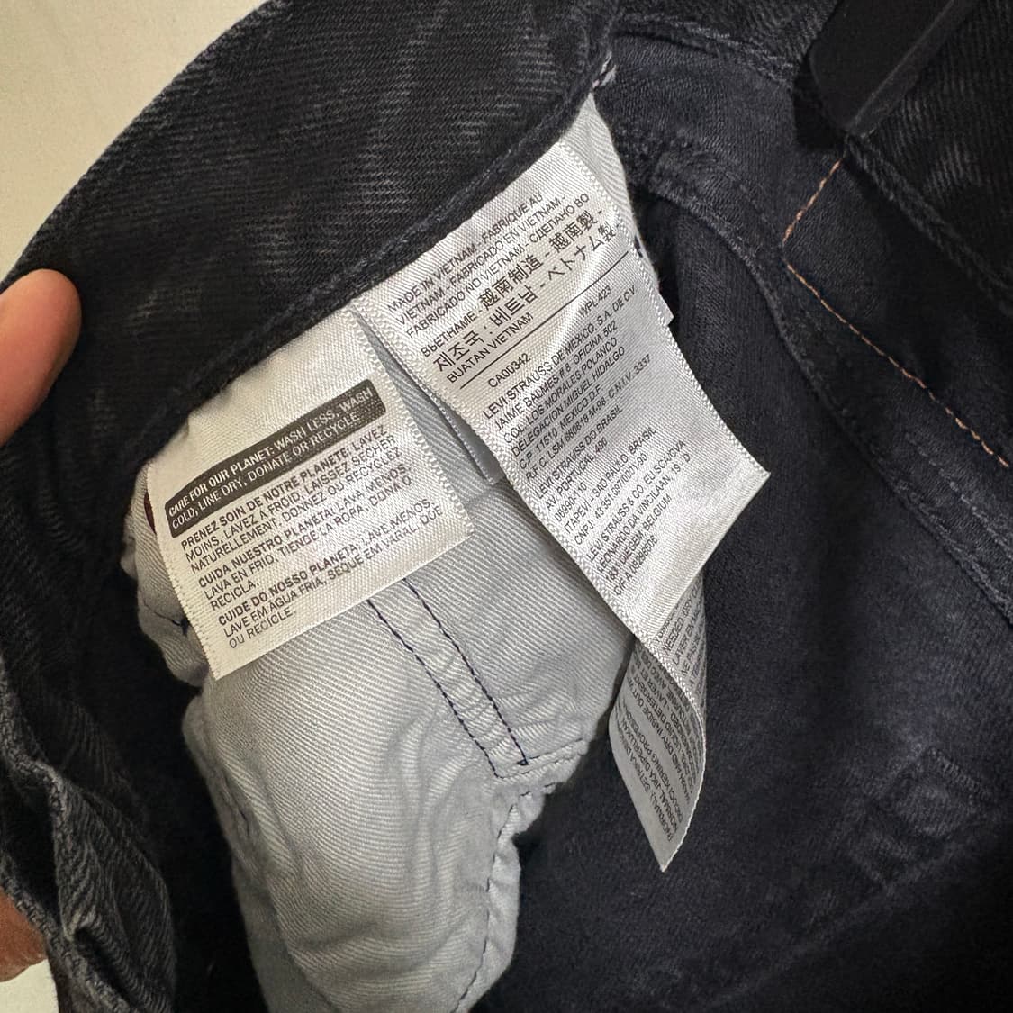 리바이스 501 흑청 스트레이트 데님팬츠 / W30, L30 상품이미지8