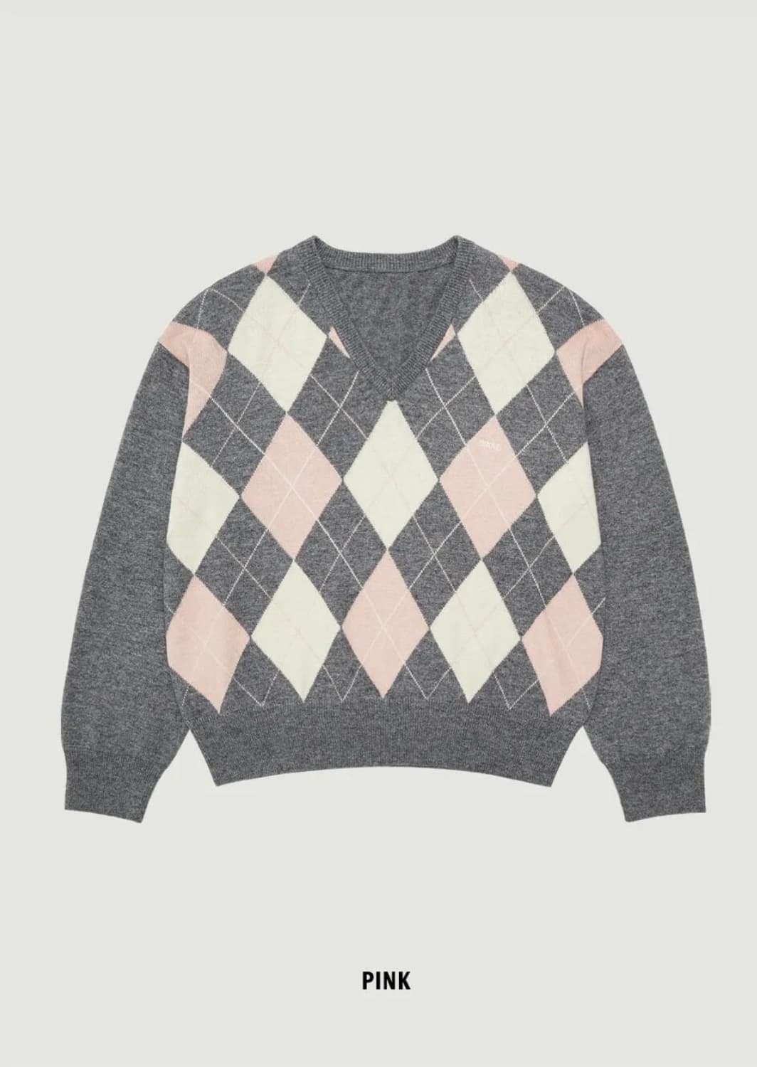 그로브 아가일 니트 Grove momo agaile knit 상품이미지3