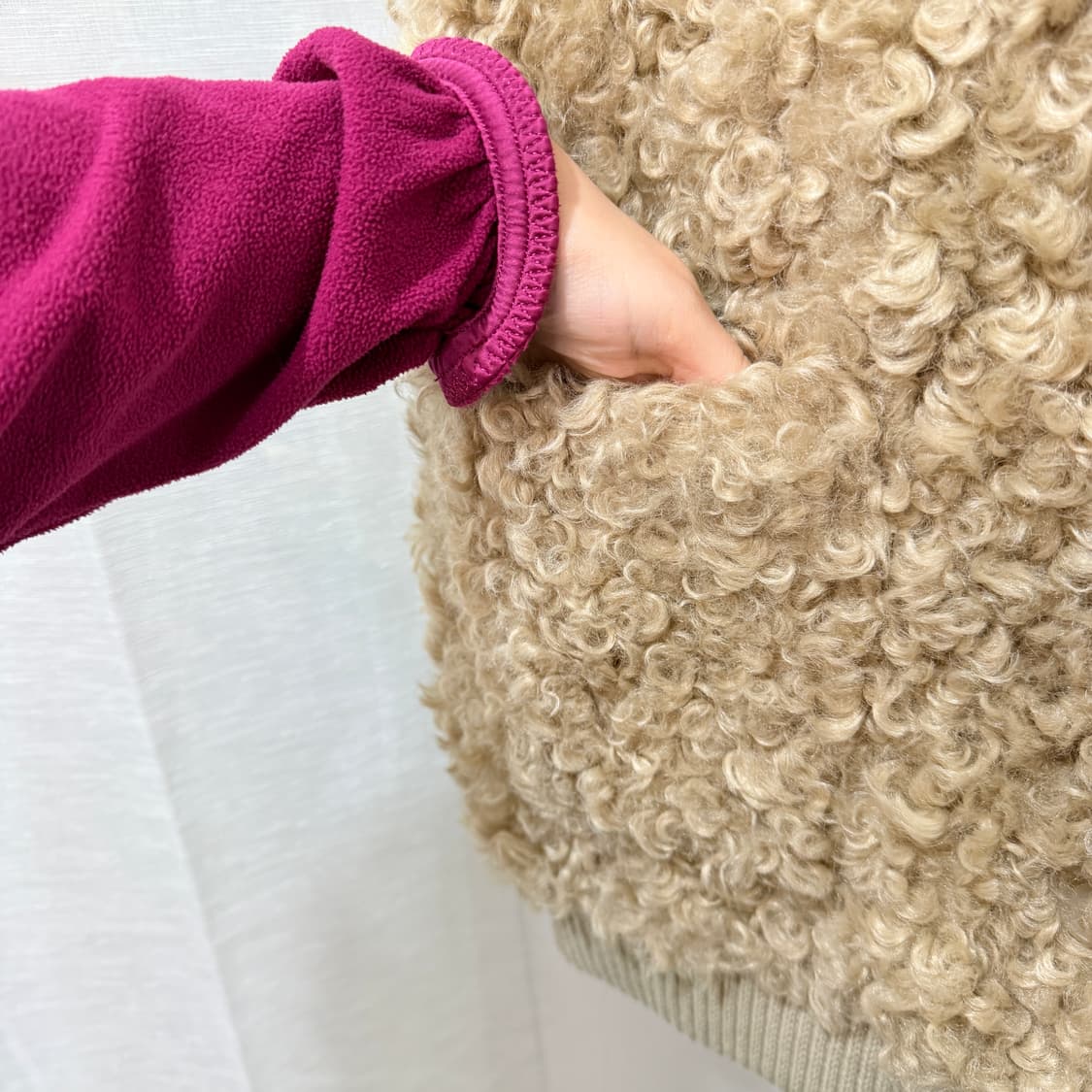 시어링 니트베스트 뽀글이 양털조끼 4081 상품이미지4