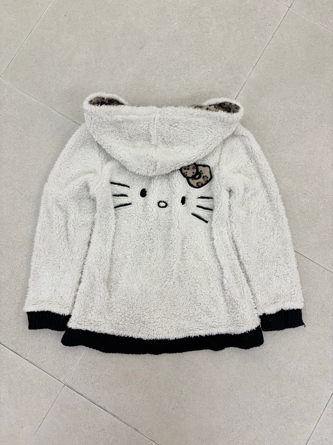 리버시블 호피 키티 후드집업 상품이미지5