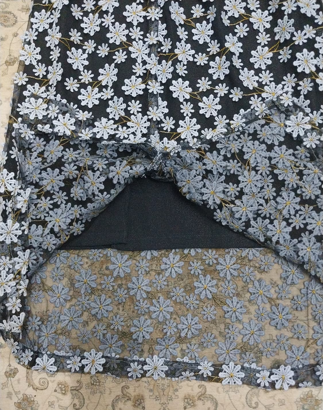 ANNA SUI 플라워 레이스 롱 스커트 66(27-29) 상품이미지4