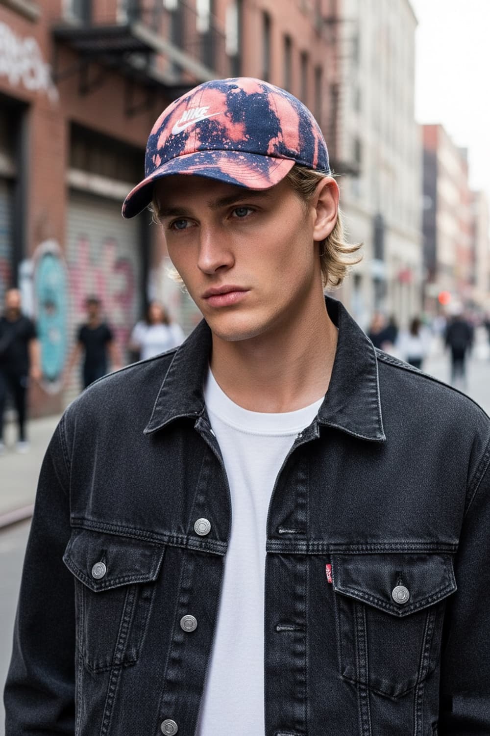 NIKE 나이키 초레어 빈티지 커스텀 타이다이 네이비/핑크 볼캡 모자 상품이미지9