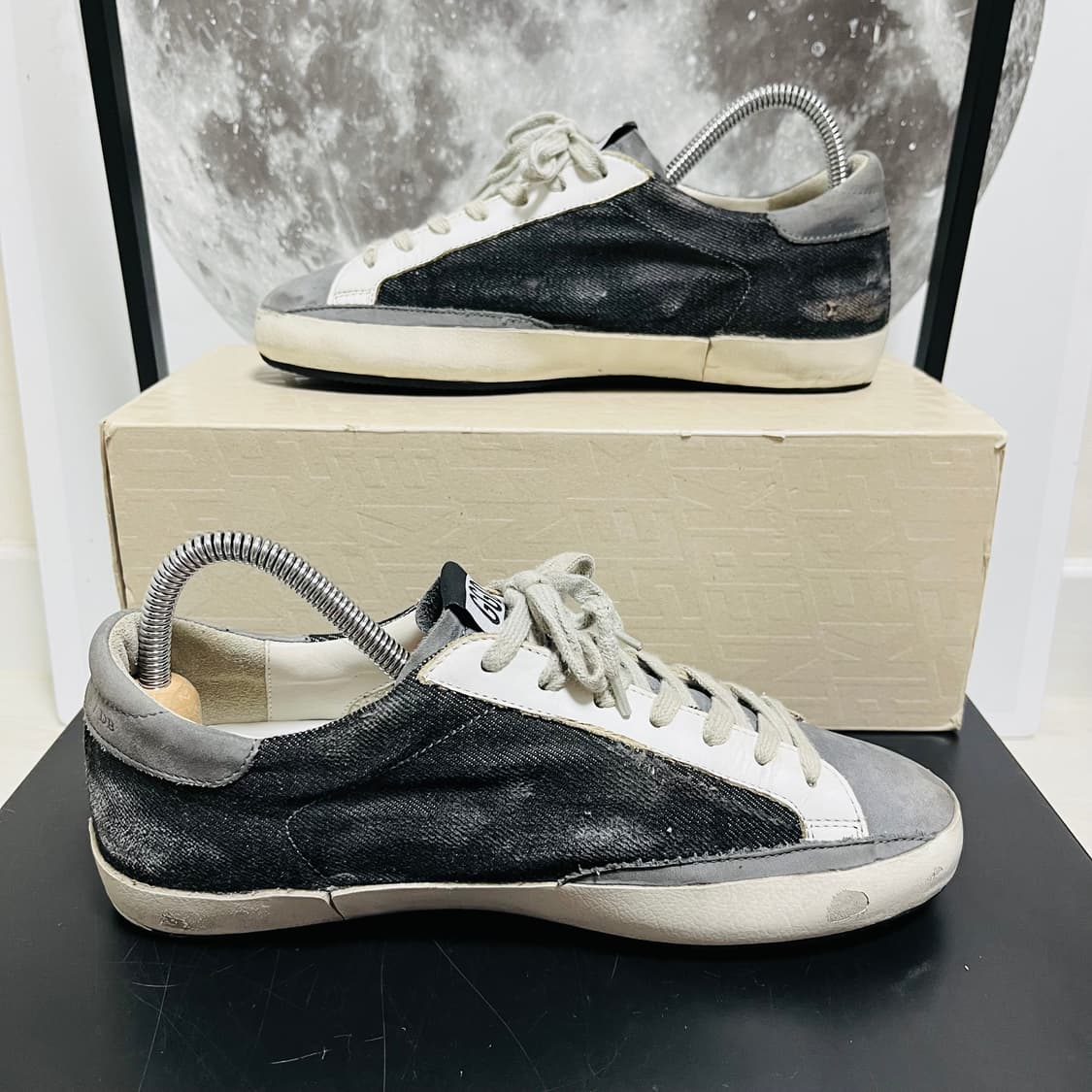 정품 39) 골든구스 빈티지 흑청 스니커즈 250~255 상품이미지2