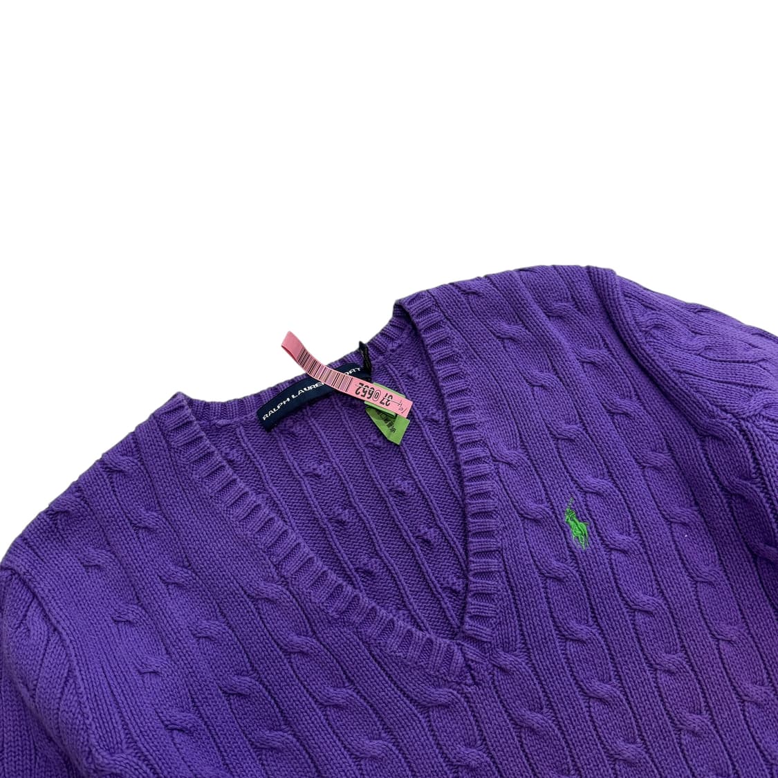 [우먼 L] 폴로 랄프로렌 케이블 브이넥 스웨터 니트 상품이미지2