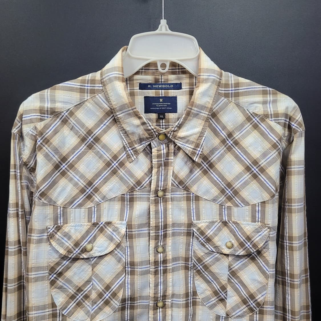 R.NEWBOLD 알뉴볼드 폴스미스 자수로고 웨스턴 체크 셔츠 상품이미지2