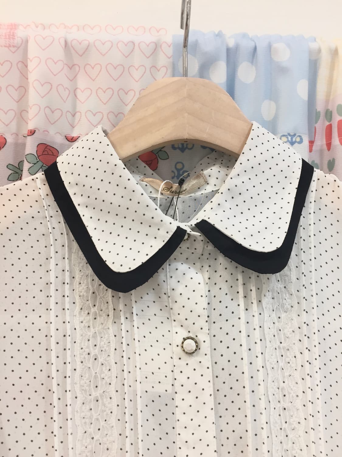 깜냥이 로걀 도트 블라우스 🐈‍⬛☁ 상품이미지6