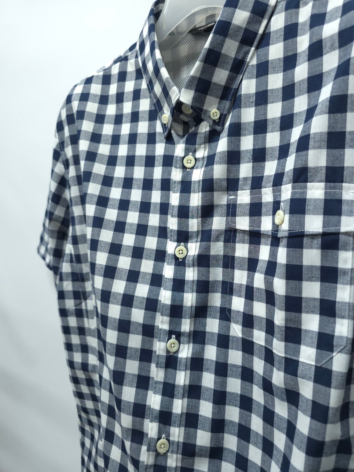 노스페이스 깅엄 체크 버튼다운 반팔 셔츠 (100) 상품이미지6