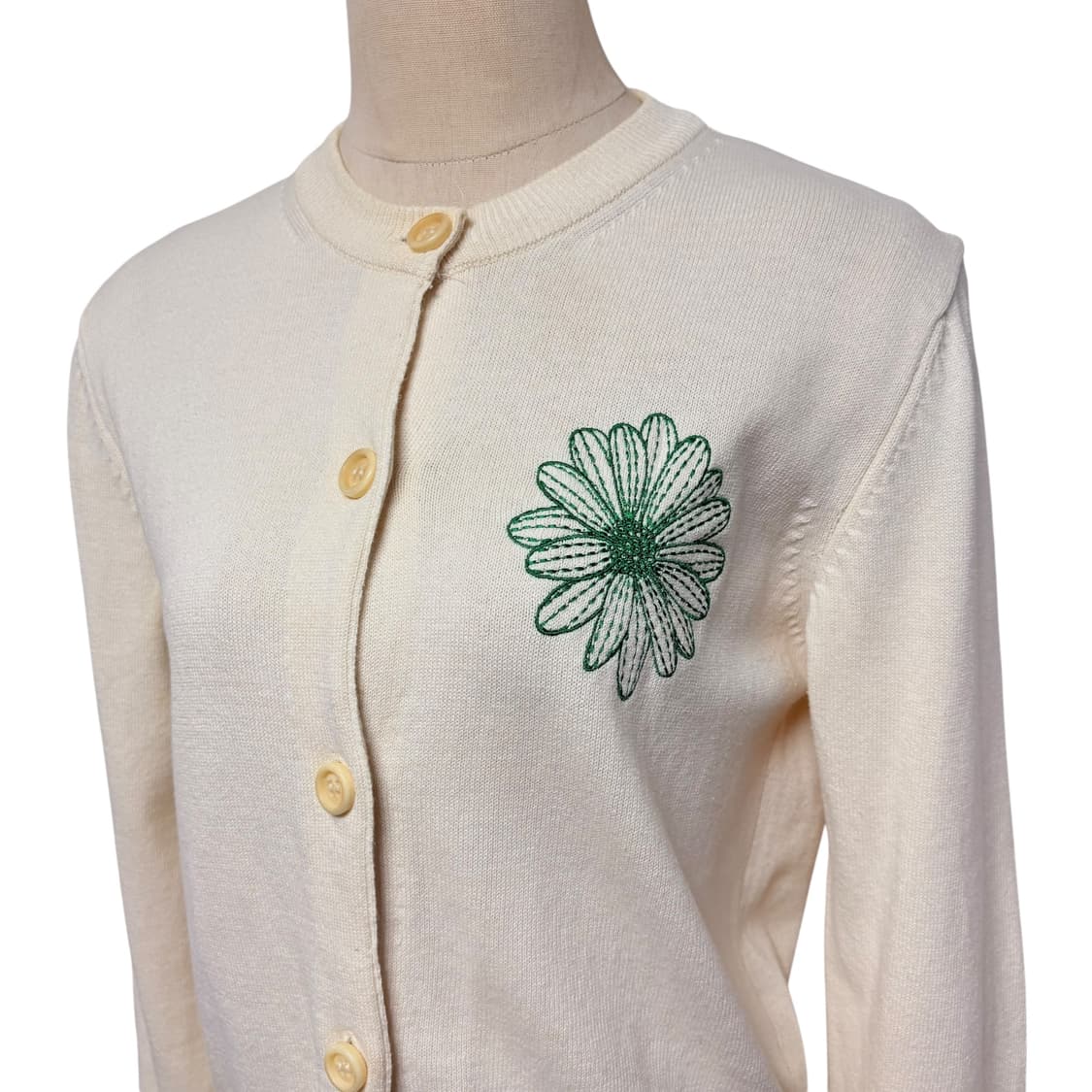 3837 마르디 메크르디 아이보리 플라워 가디건 상품이미지2