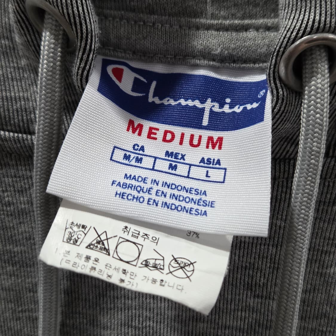 챔피온 스몰 스펠로고 자수 후드티 M 상품이미지3