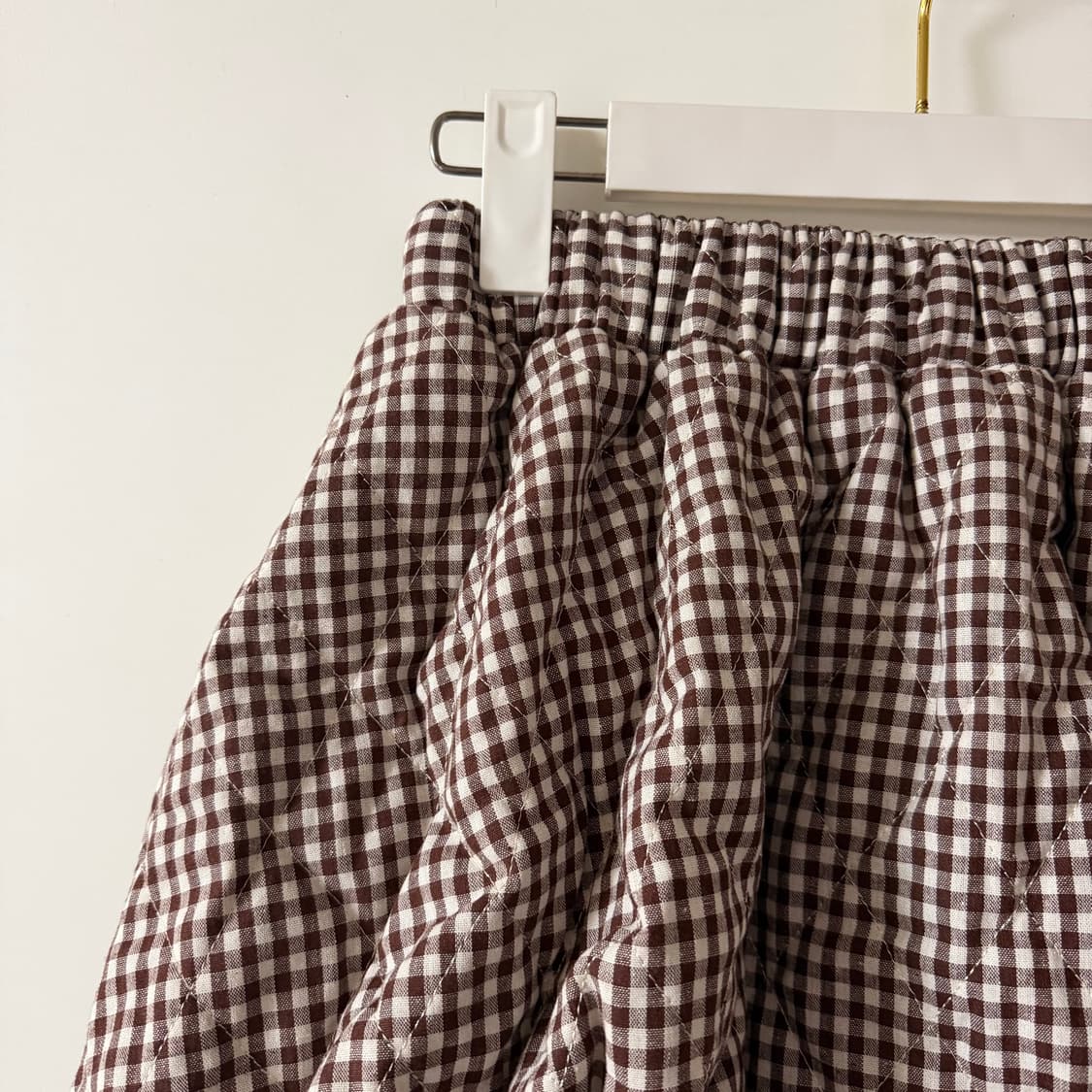 새상품 여자 누빔 스커트 (브라운) 상품이미지3