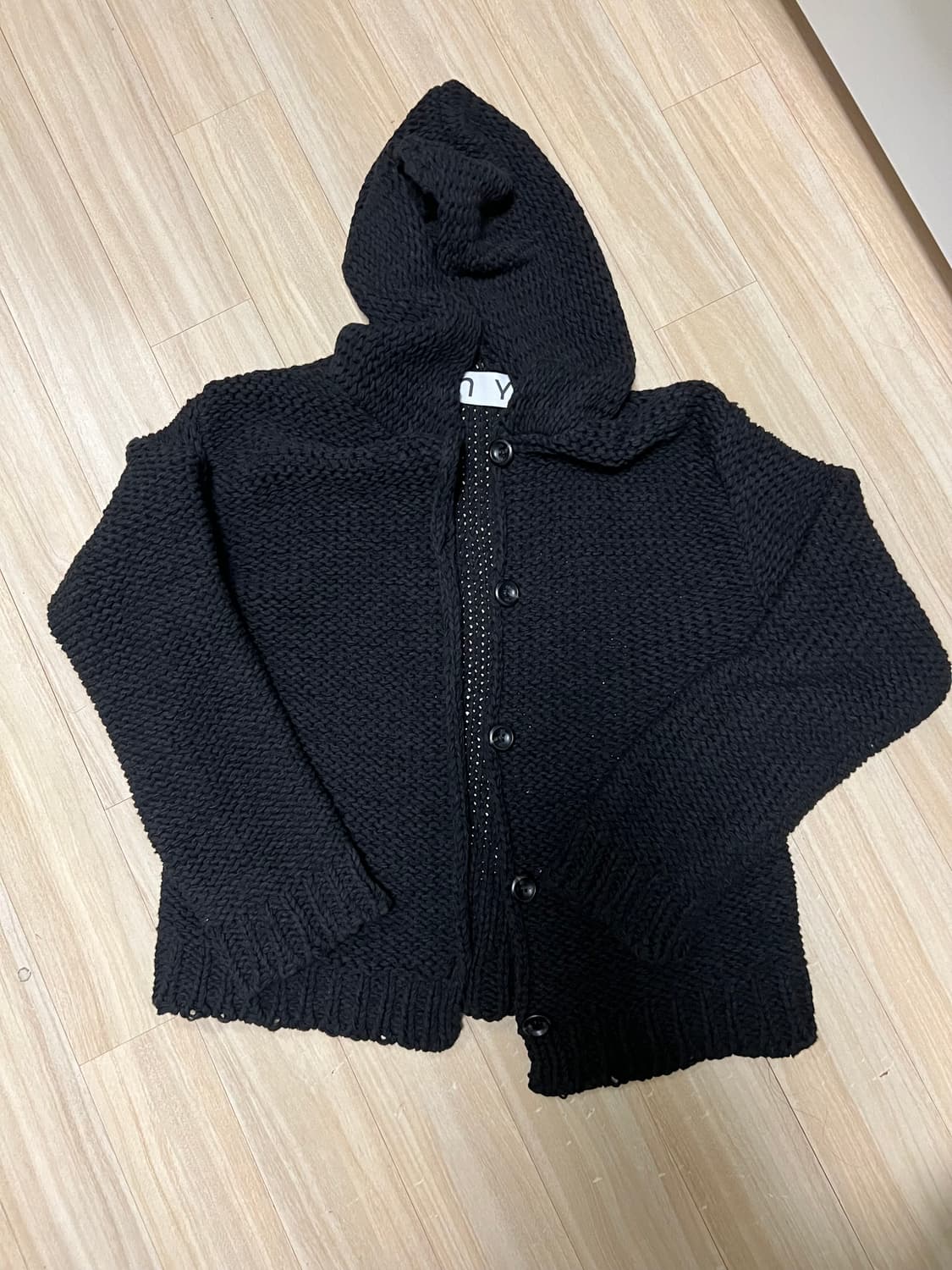 오픈와이와이 청키 후드 가디건 m 상품이미지3