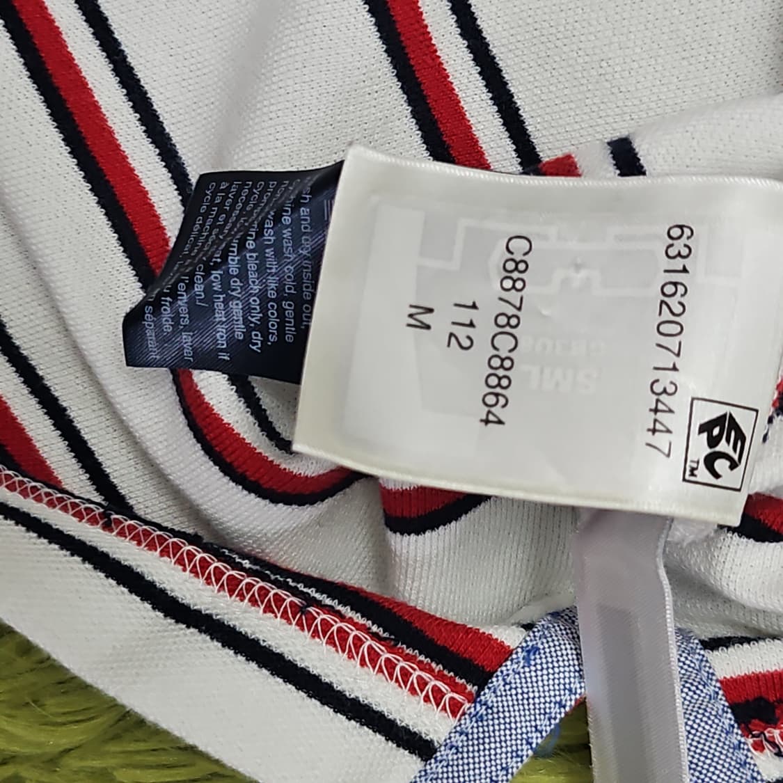 타미힐피거 화이트 레드 스트라이프 카라티 (M) 상품이미지7