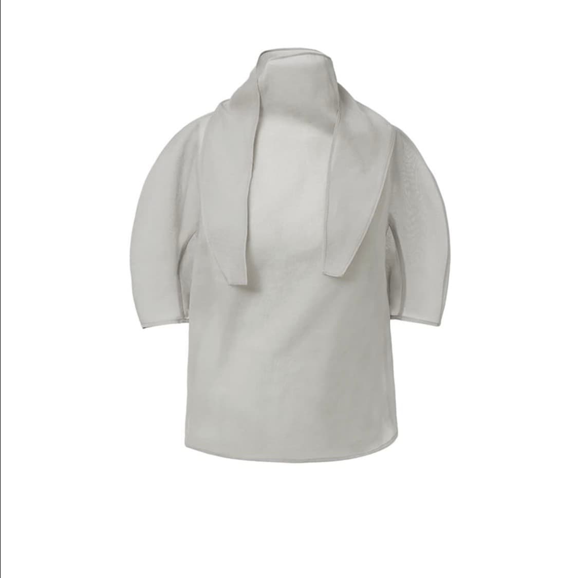(구매글) amomento knotted collar top grey 상품이미지3