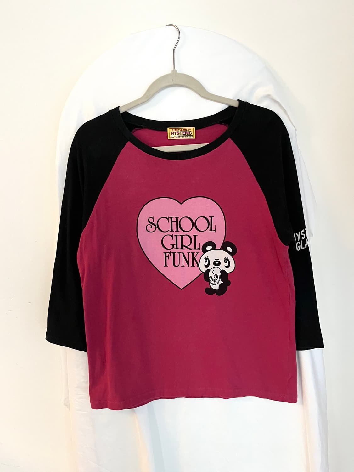 히스테릭 글래머 스쿨 걸 펑크 하트 팬더 나그랑 롱 슬리브 긴팔 티셔츠 상품이미지1