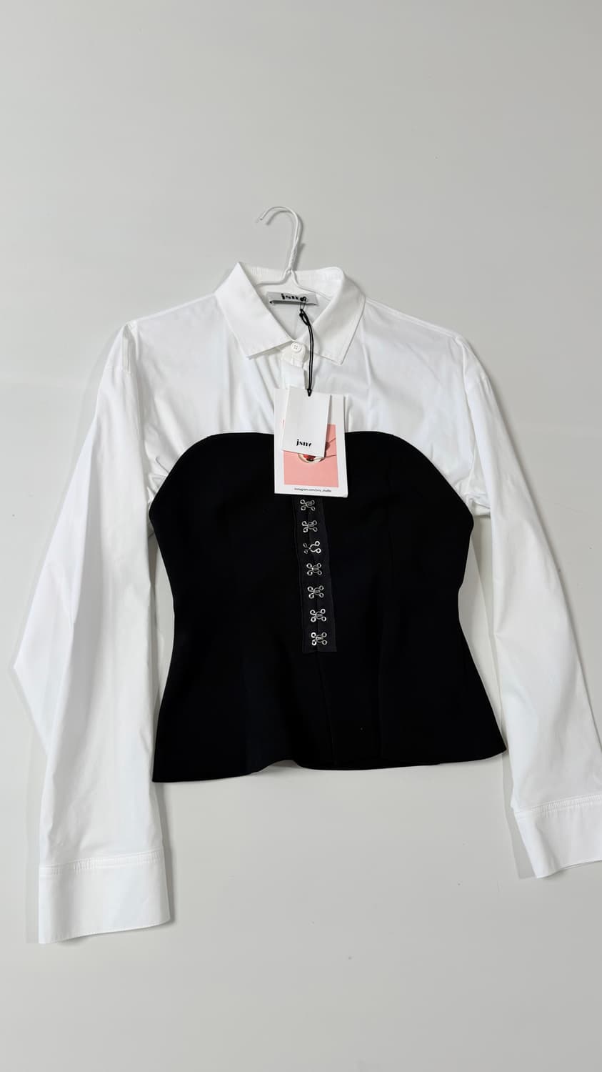 택달린 새상품) 질스튜어트뉴욕 코르셋 블라우스 셔츠 55 정가 259,0 상품이미지6