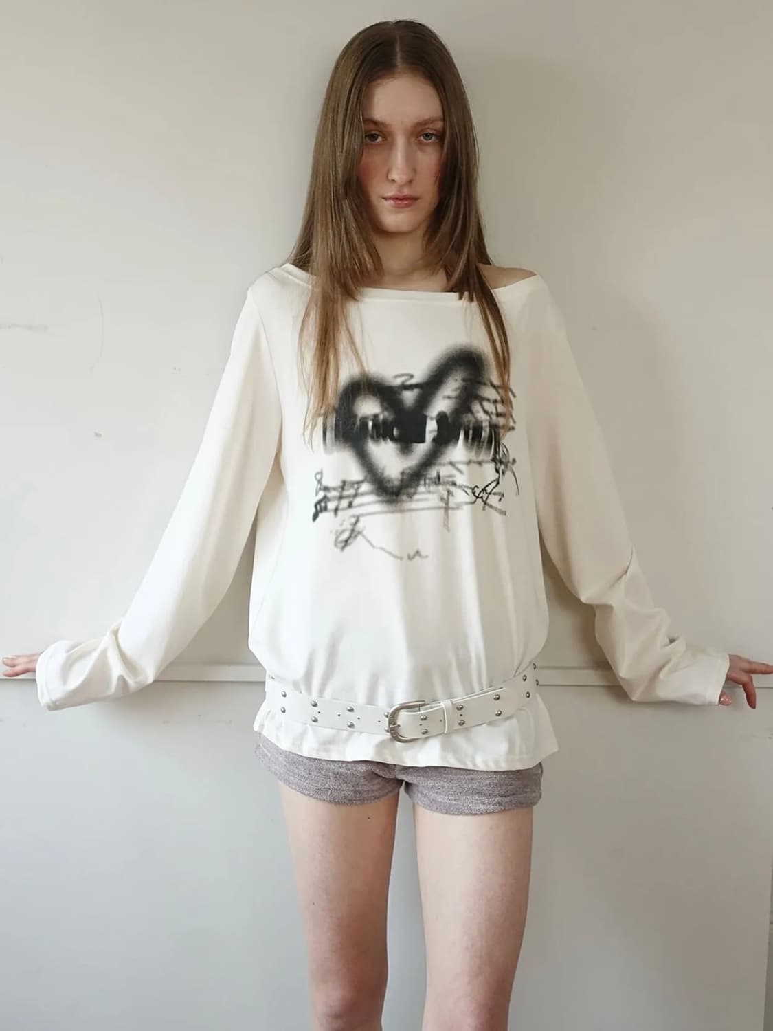 세릭 HEART BOAT NECK TOP IVORY 상품이미지2