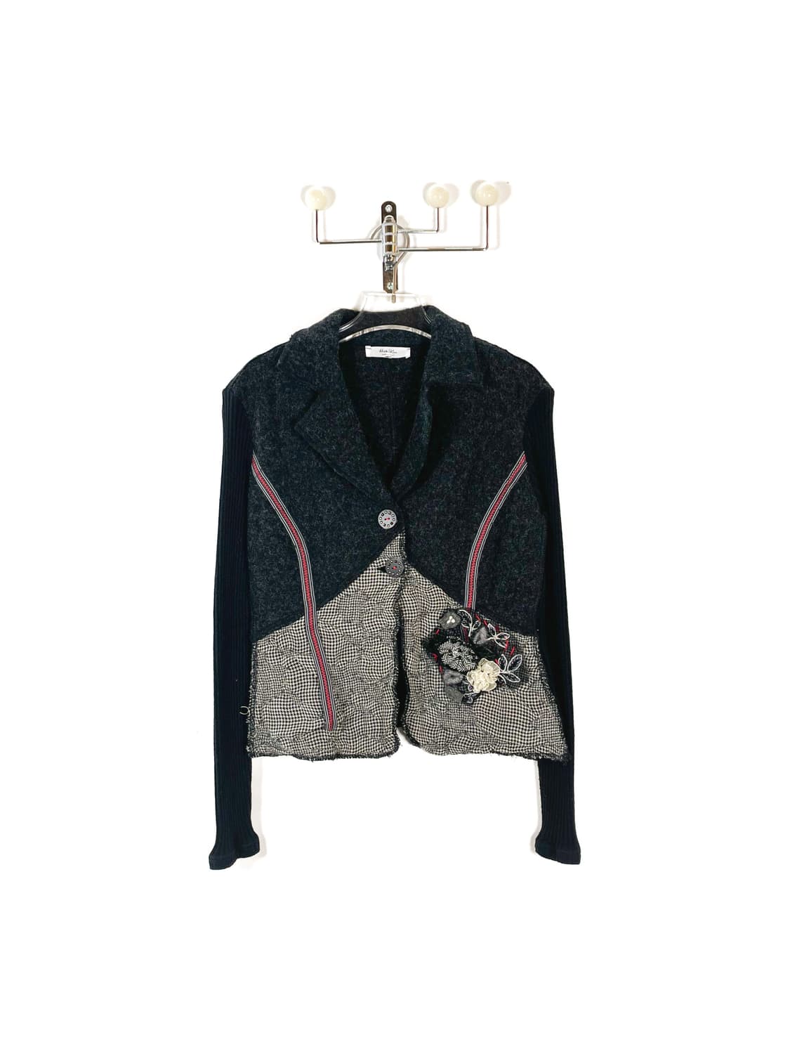 빈티지 이탈리안 플라워 코사지 울 재킷 상품이미지5