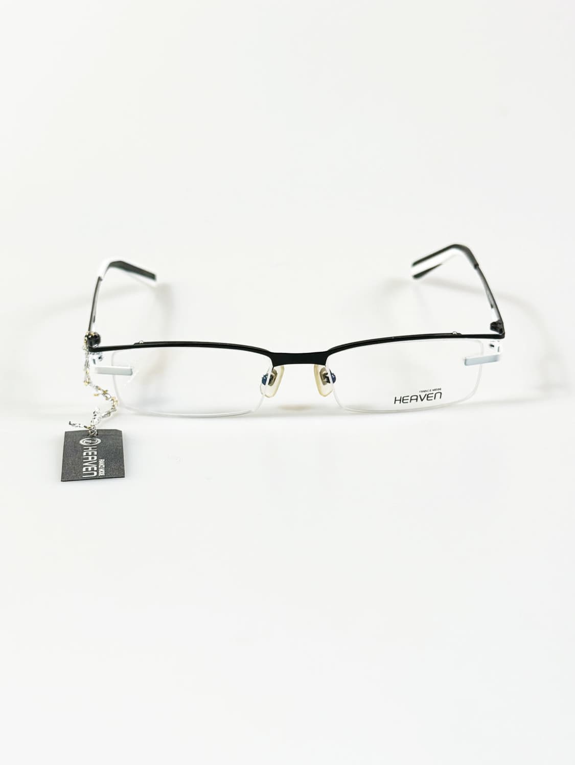HEAVEN 메탈 스퀘어 반무테 프레임 빈티지 안경 상품이미지2