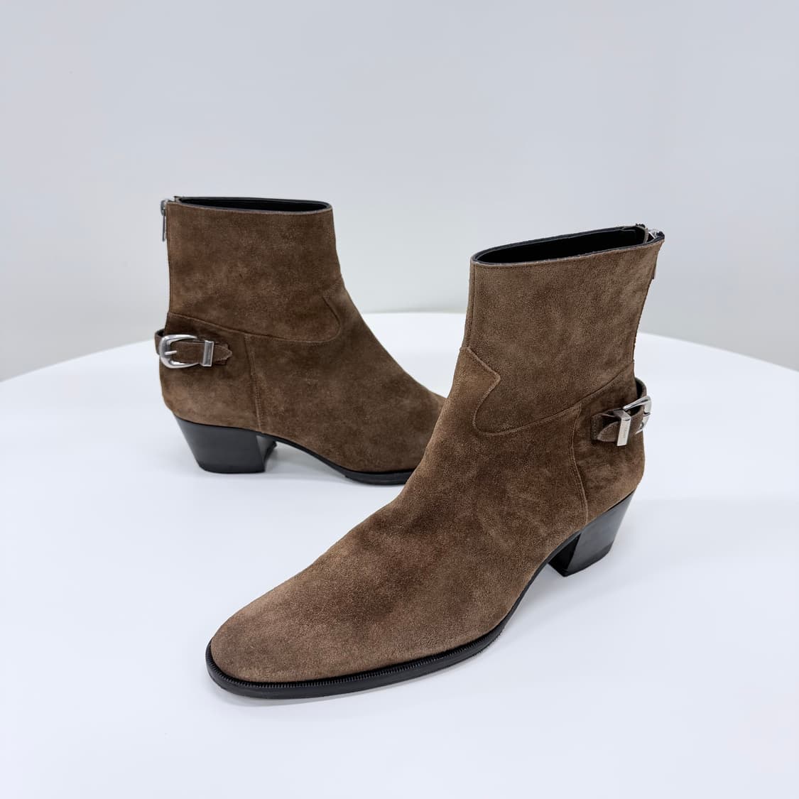 [S급/260] 셀린느 스웨이드 앵클 부츠 브라운 상품이미지2