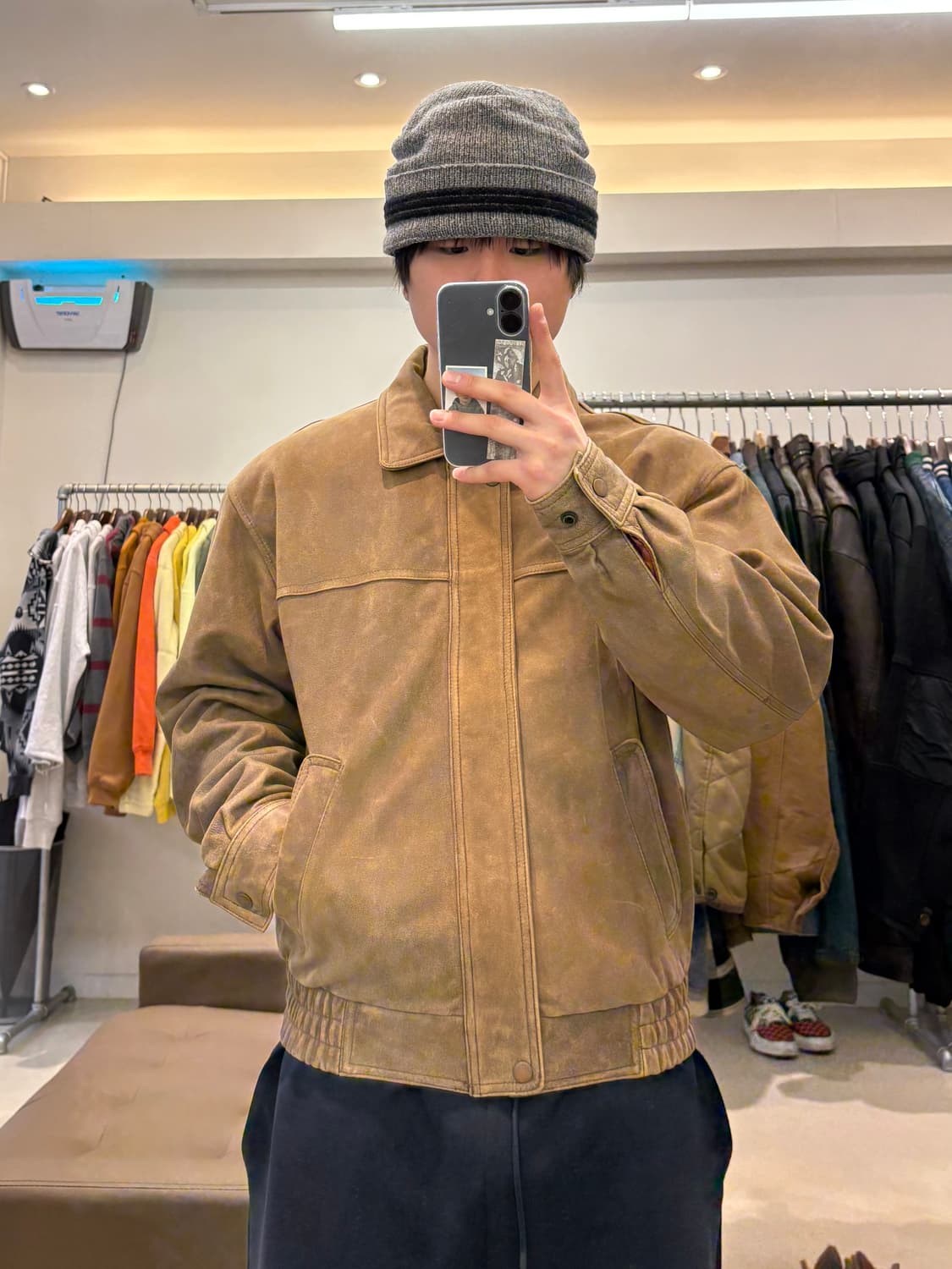 산토리 커피보스 음각 레더자켓 상품이미지8