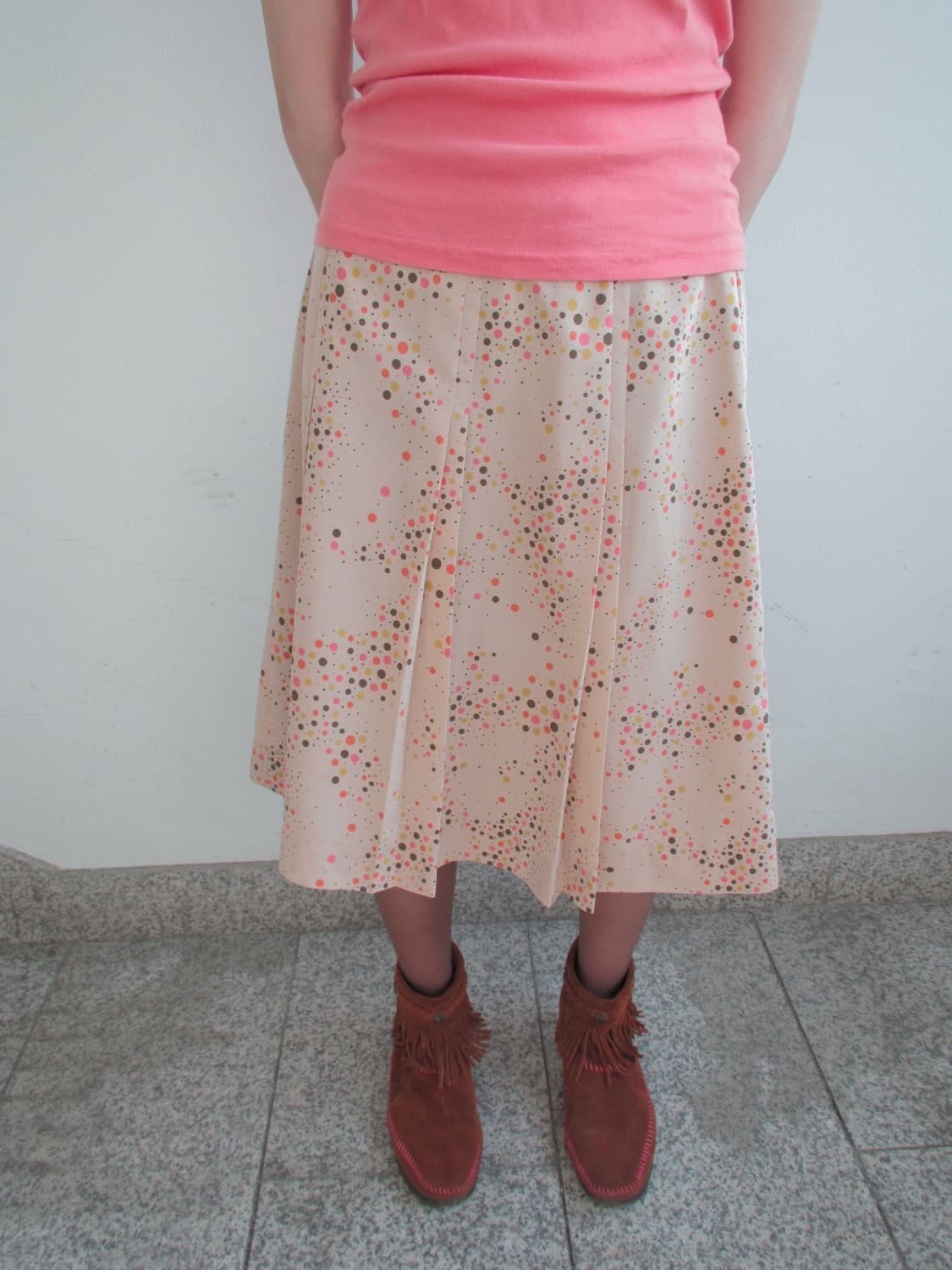 Newyorker dot pleats skirt 상품이미지4