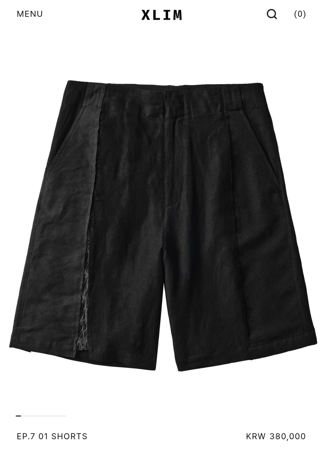 엑슬림 xlim ep7 01 shorts 블랙 xl 상품이미지1