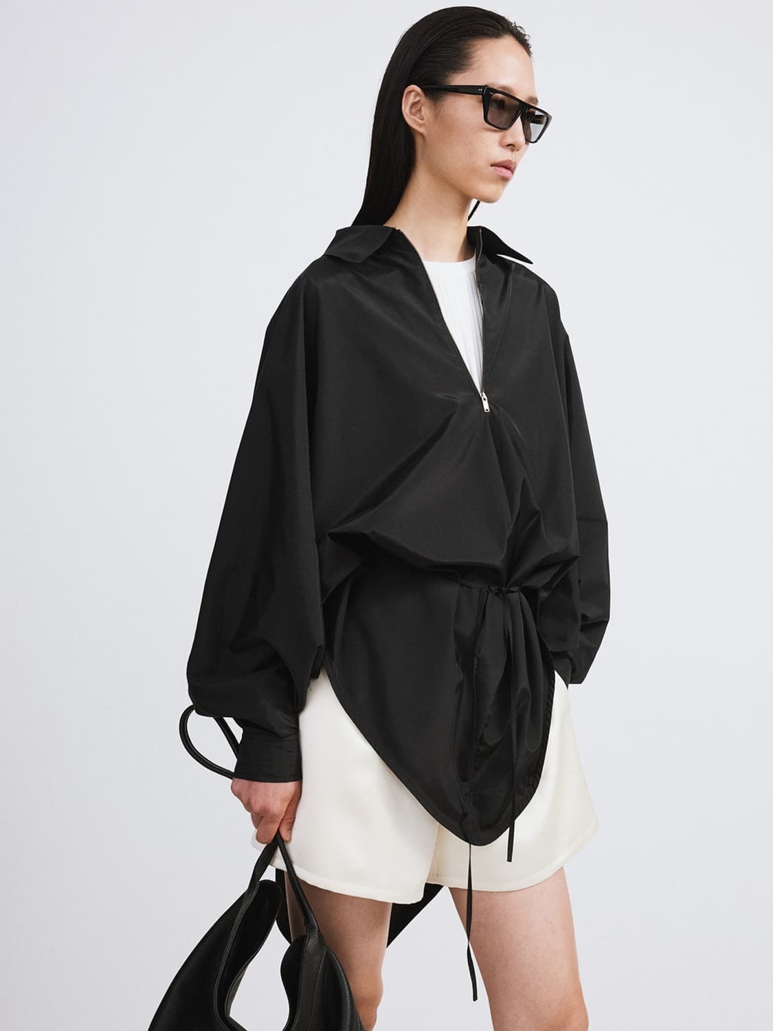 렉토 RECTO 오버사이즈 케이프 점퍼 블랙 상품이미지2