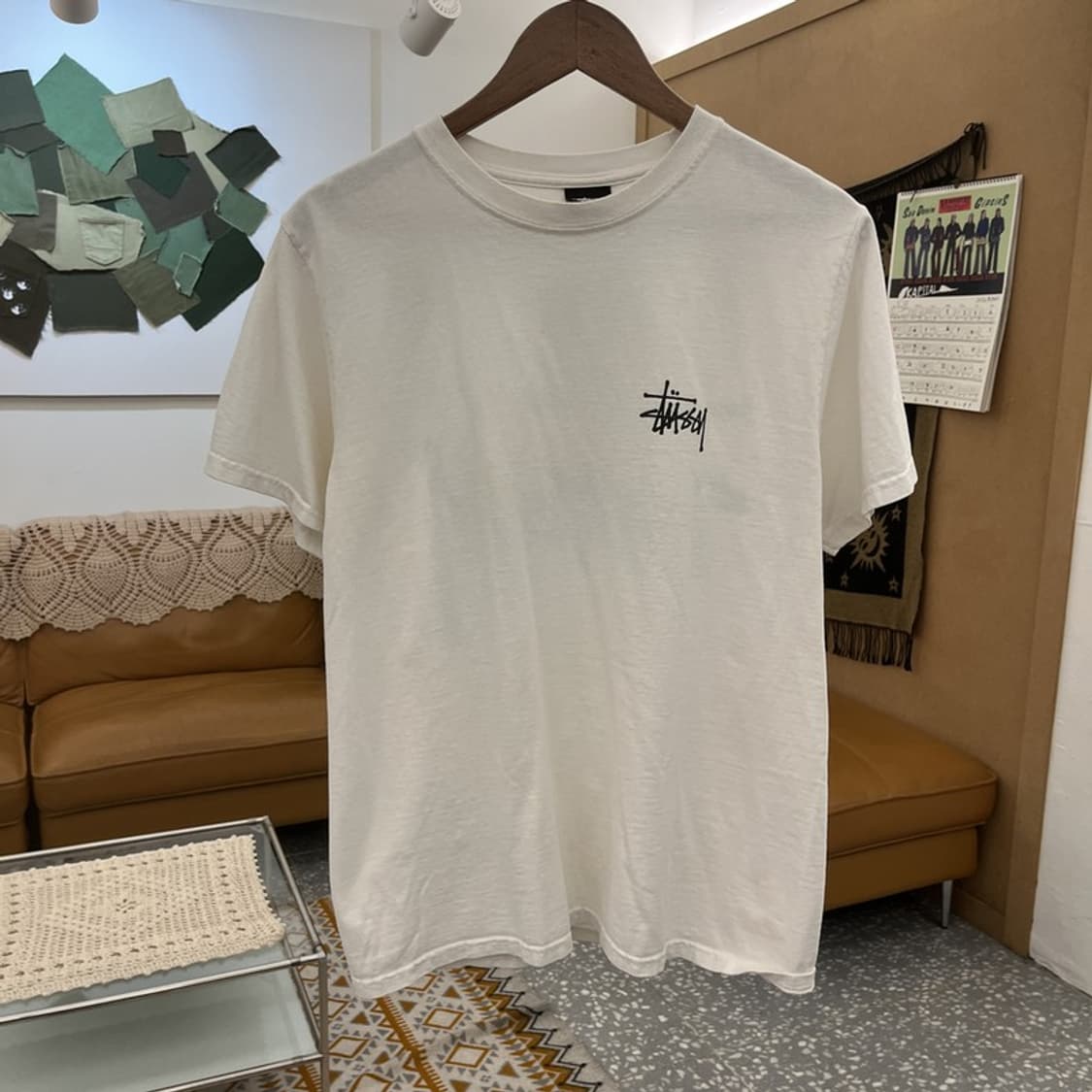 스투시 빈티지 피그먼트 다이드 화이트크림 반팔티 S C10995 상품이미지3