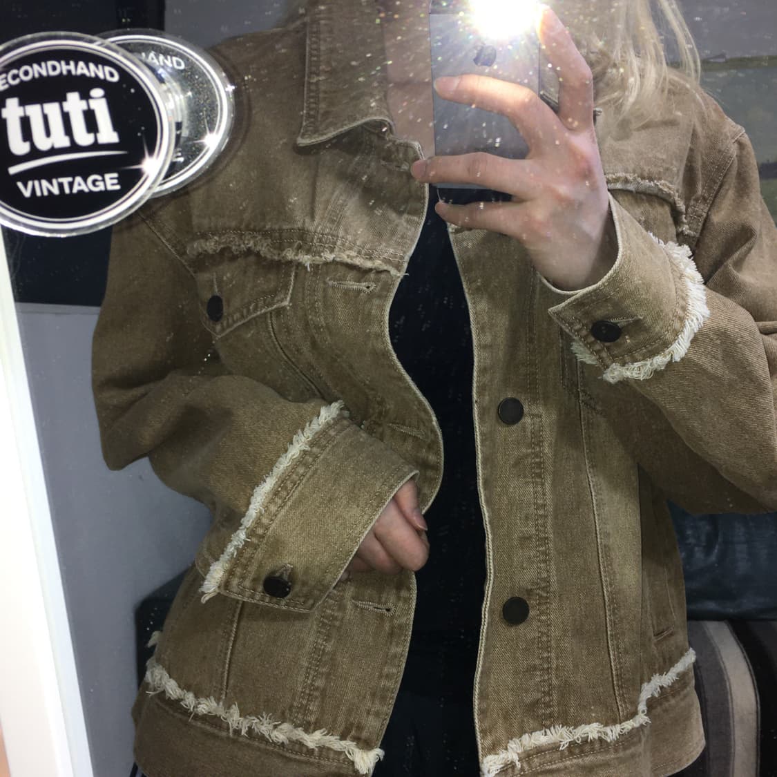 투티/0180 마틴플랜 태슬 데님자켓 브라운 트러커 상품이미지1