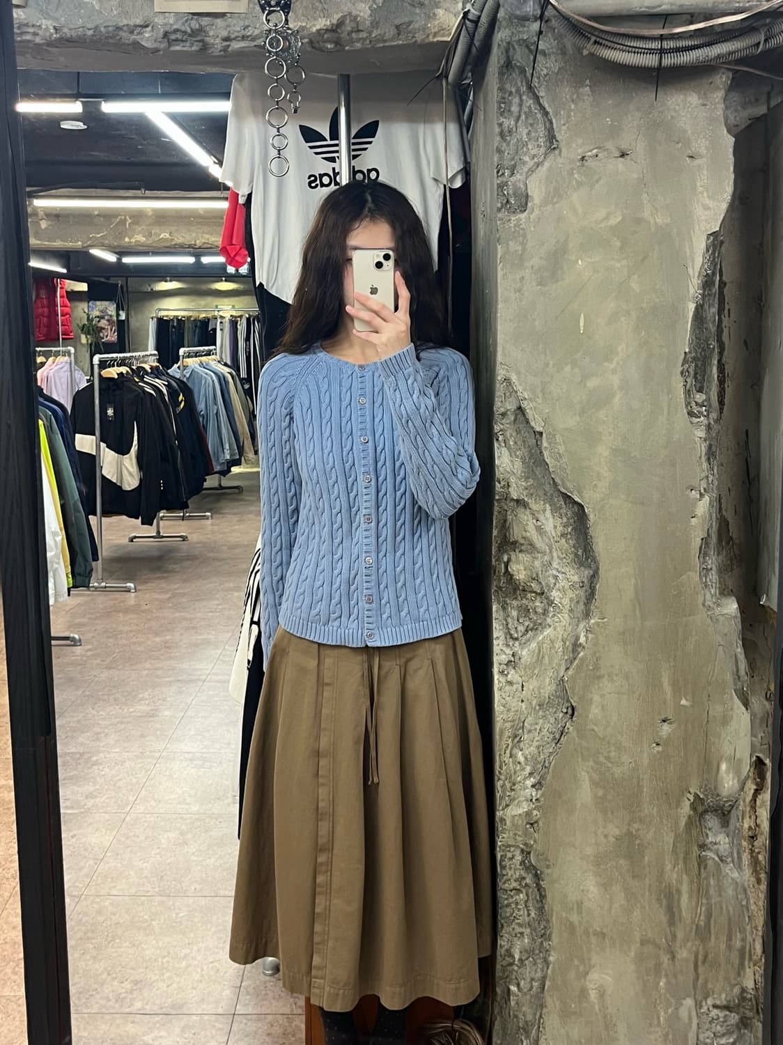 엘엘빈 꽈배기 가디건 스카이블루 S #csz2365 상품이미지2