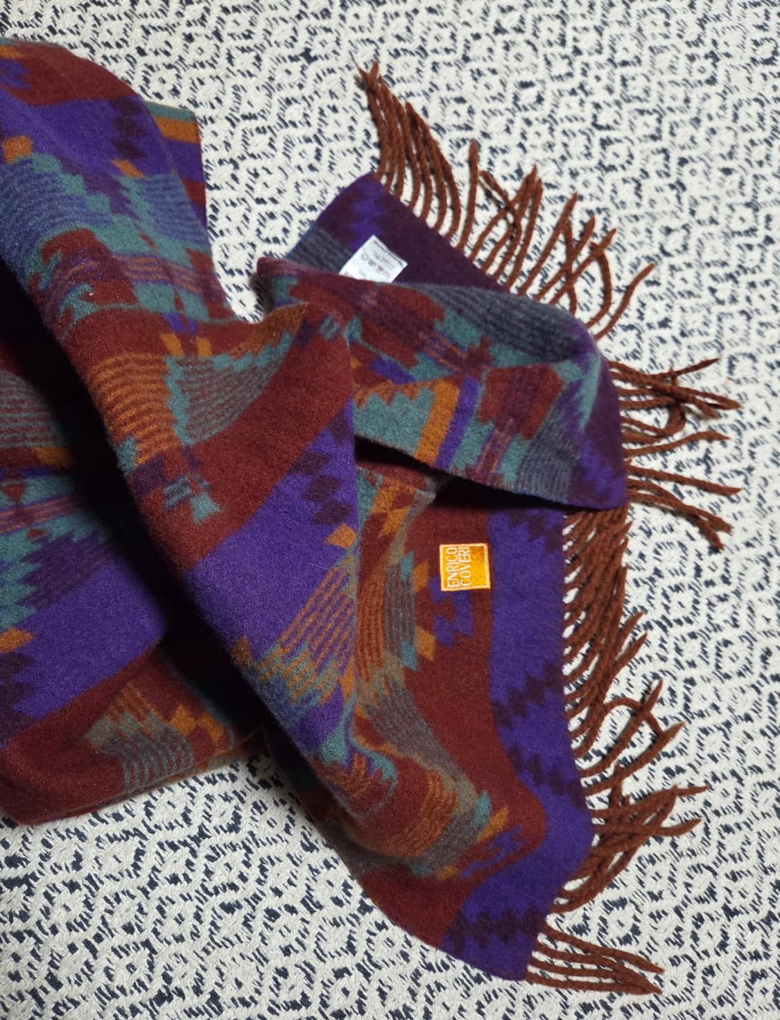 엔리코 코베리 나바호 패턴 울 머플러 상품이미지2