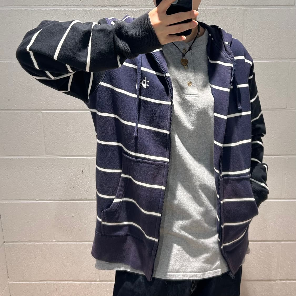 Stussy Stripe Zip-Up Hoodie 상품이미지3